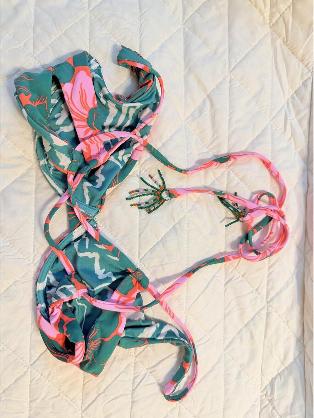 Maaji Floral Reversible Bikini Set Size S + Extra Matching Bottom - Picture 3 of 6